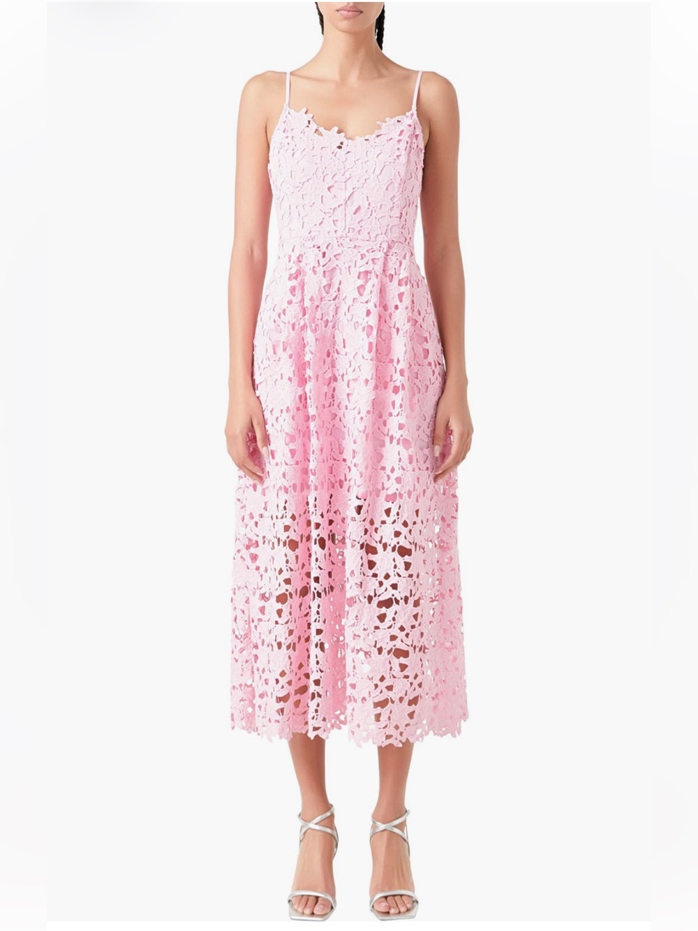 ASTR Lace Midi Dress - Small
